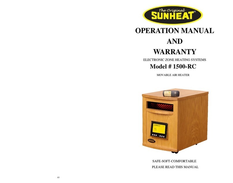Sun Heat 1500-RC User manual