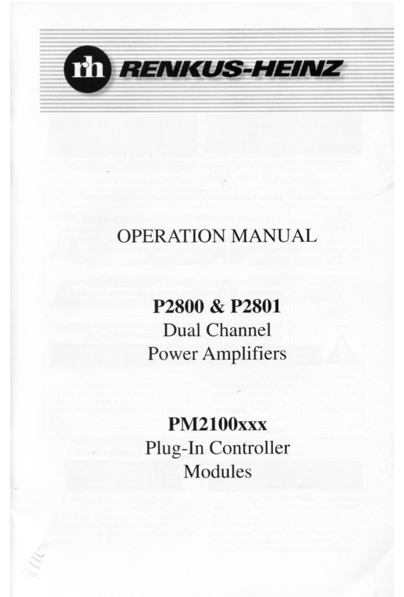 Renkus-Heinz P2800 Operation manual Renkus-Heinz P2800 Operation manual
