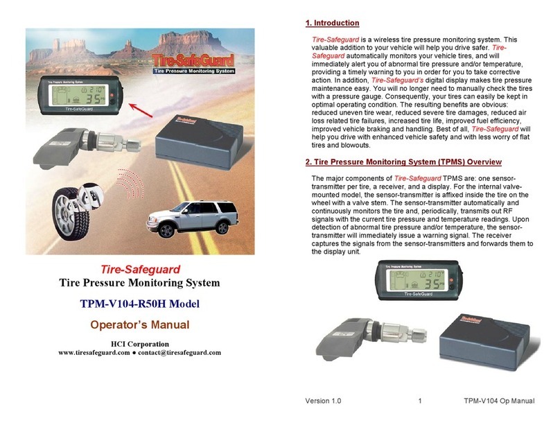 Tire-Safeguard TPM-V104-R50H Operator's manual Tire-Safeguard TPM-V104-R50H Operator's manual