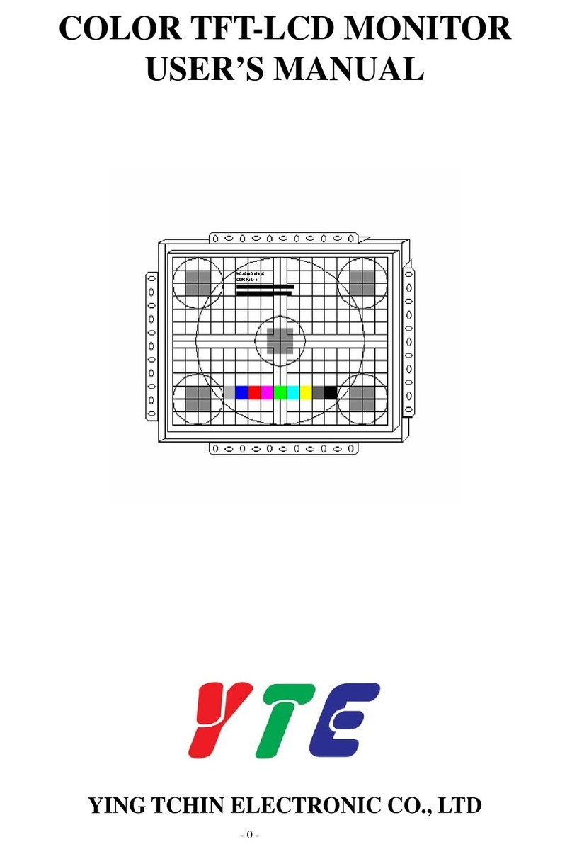 yte COLOR TFT-LCD MONITOR User manual