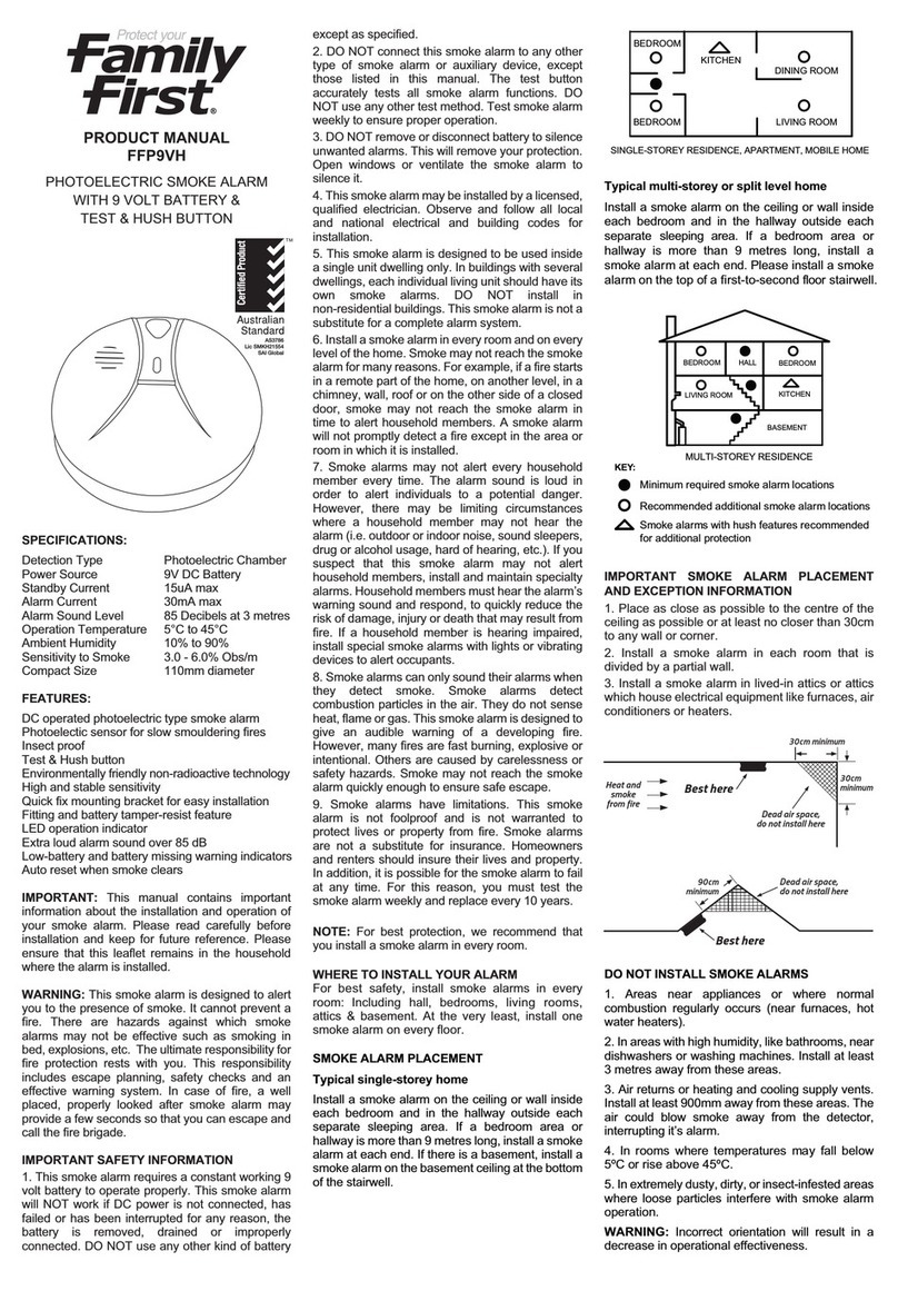 family first FFP9VH product manual