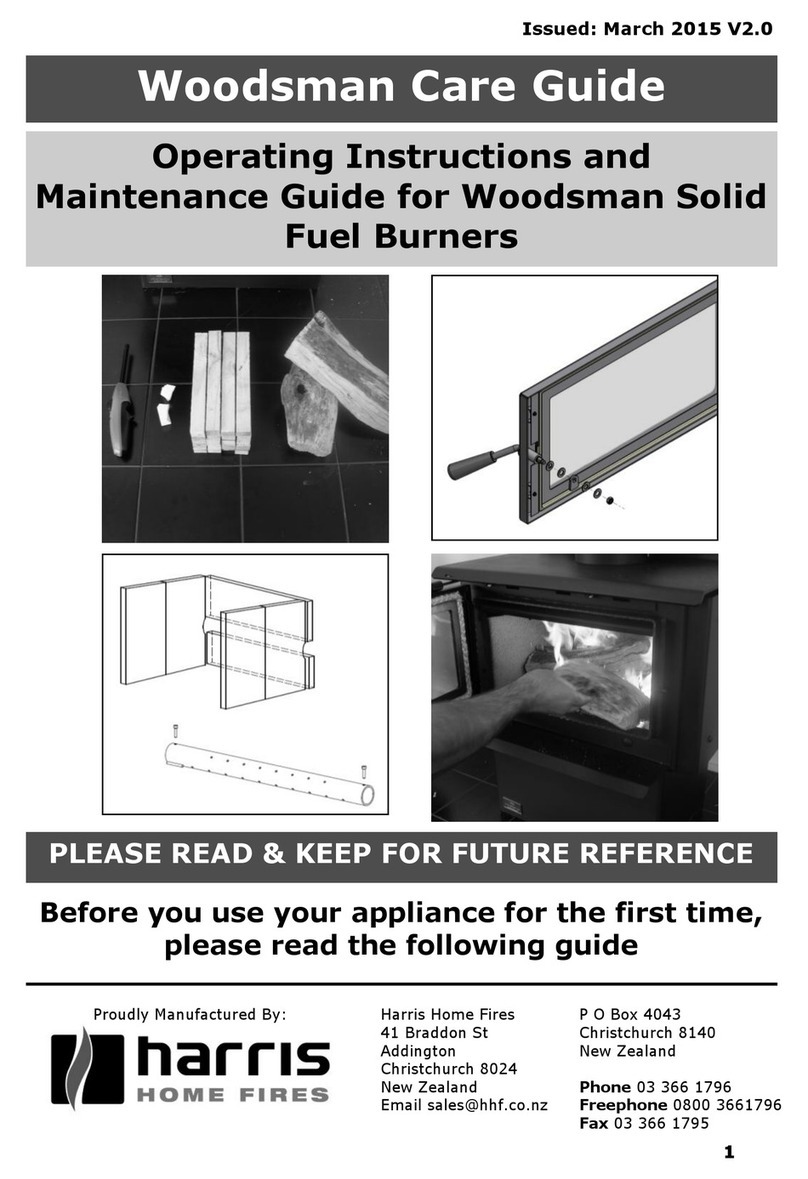 Harris Woodsman SolidFuel Burners Operating instructions and maintenance guide Harris Woodsman SolidFuel Burners Operating instructions and maintenance guide