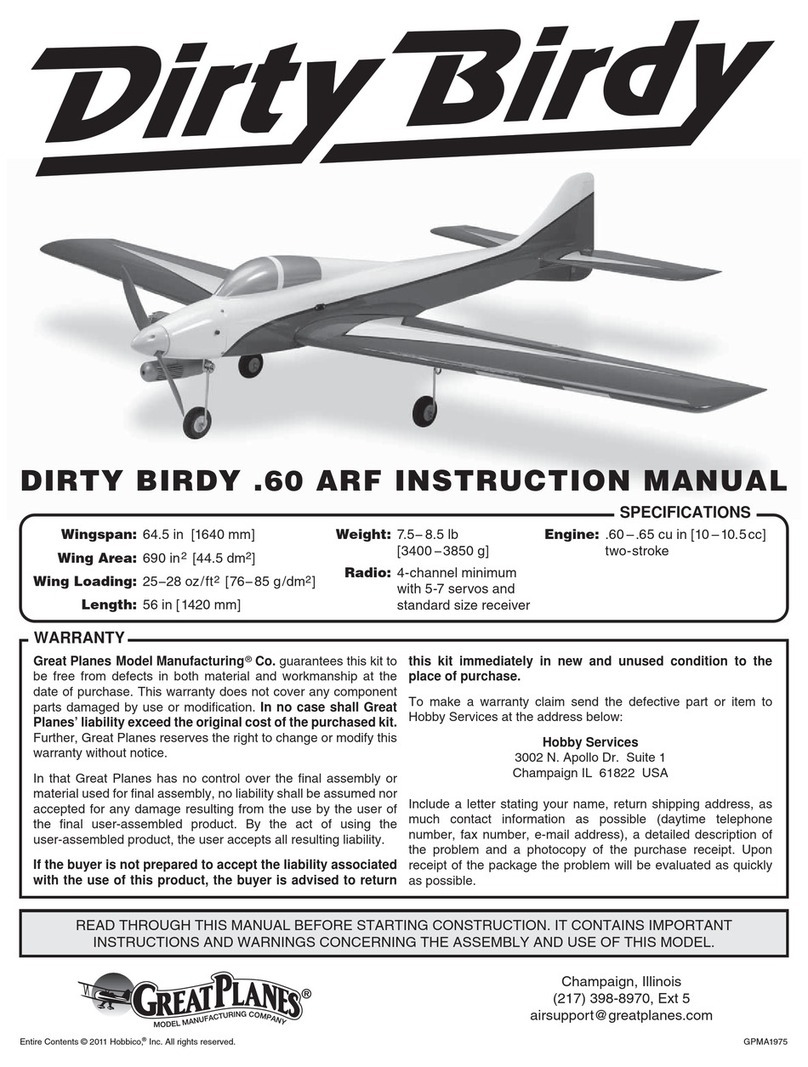 GREAT PLANES DIRTY BIRDY .60 ARF instruction manual GREAT PLANES DIRTY BIRDY .60 ARF instruction manual
