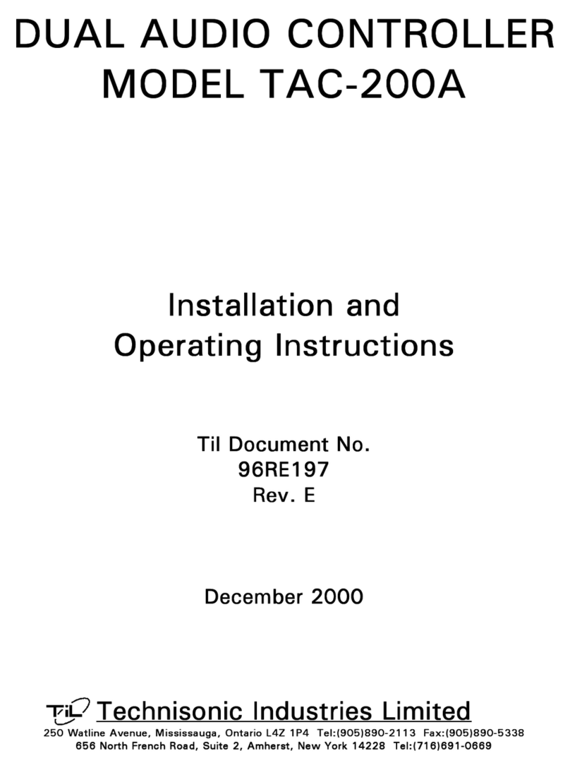 Technisonic Industries Limited TAC-200A operating instructions
