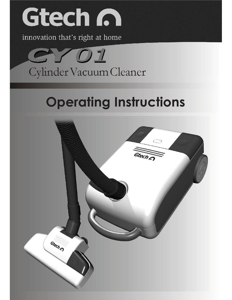 Gtech CY 01 operating instructions