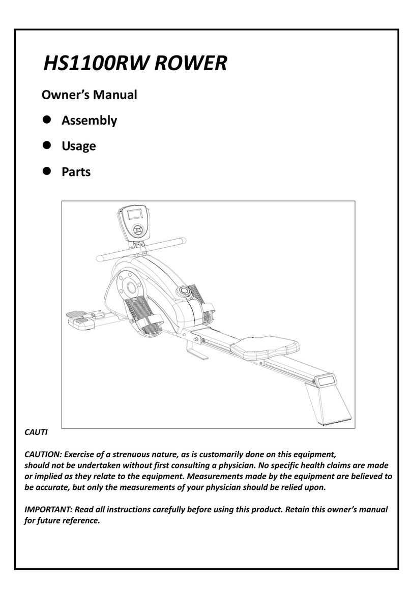 Healthstream HS1100RW ROWER User manual