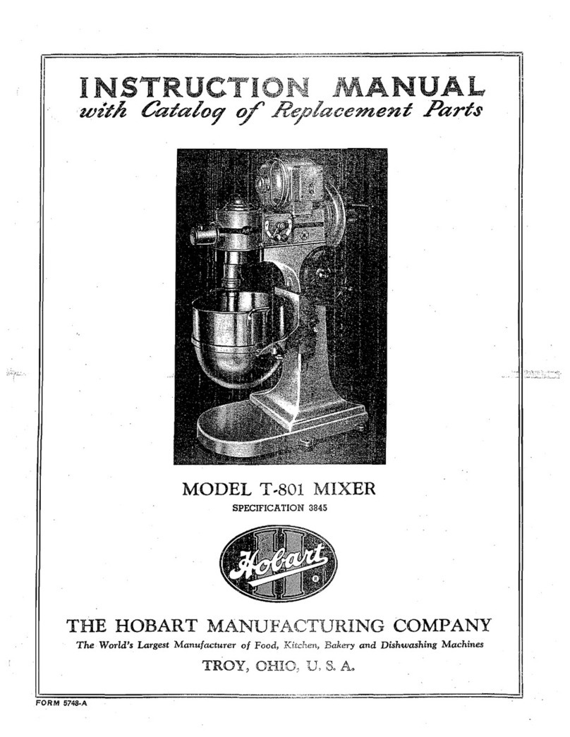 Hobart T-801 User manual Hobart T-801 User manual