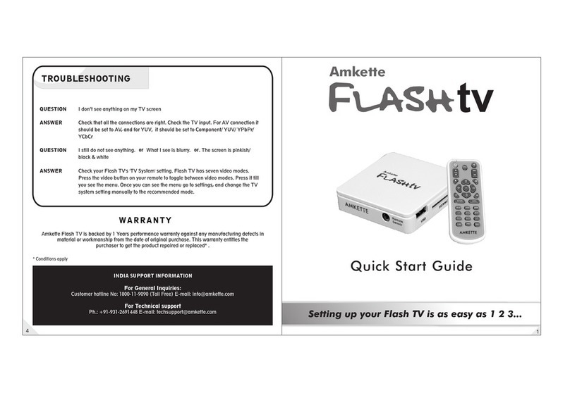Amkette FlashTV quick start guide