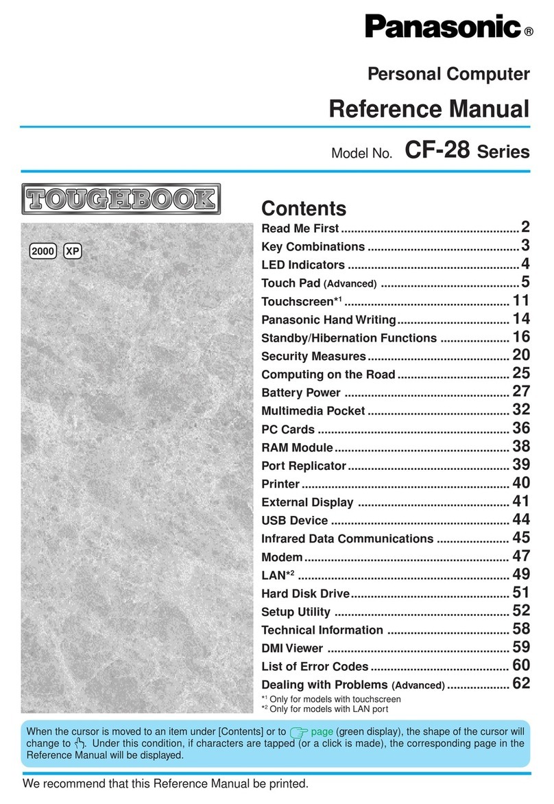 Panasonic Toughbook CF-28 Series User manual Panasonic Toughbook CF-28 Series User manual