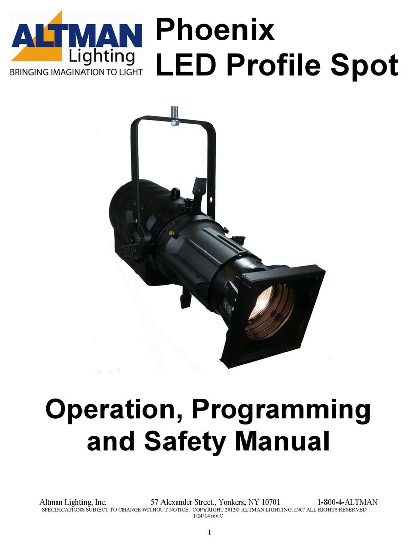 Altman Phoenix Series Operation, programming and safety manual