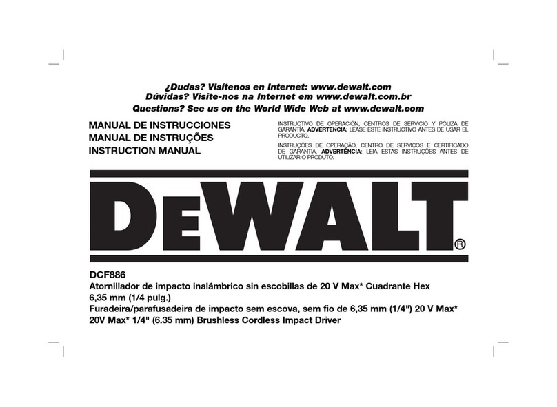 DeWalt DCF886 User manual