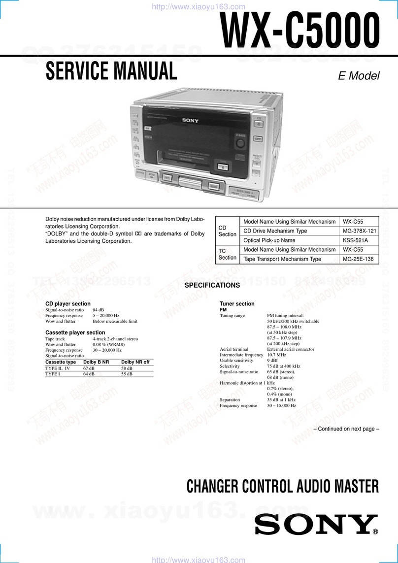 Sony WX-C5000 Service manual
