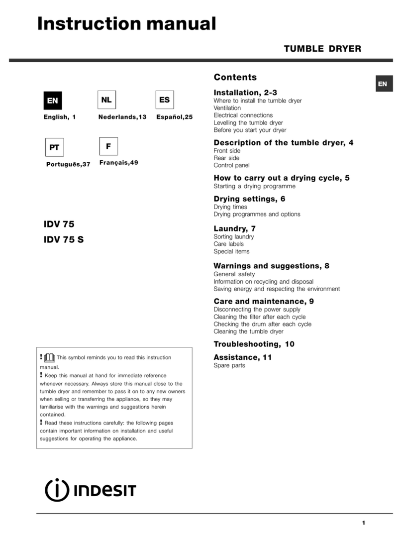 Indesit IDV 75 User manual