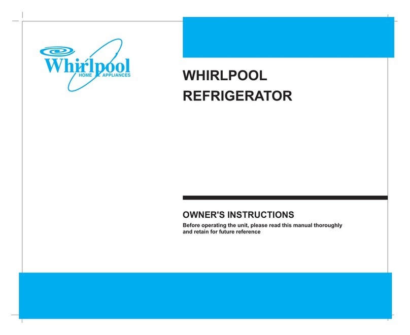 Whirlpool REFRIGERATOR Owner's instructions
