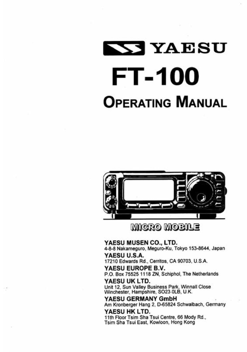 Yaesu FT-100 Micro Mobile Operating manua