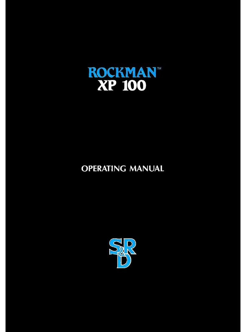 SRD Rockman XP 100 operating manual