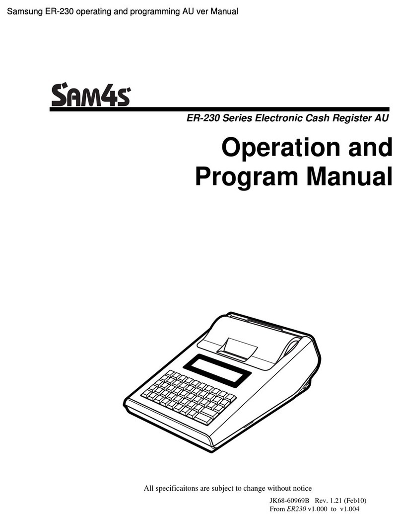 Sam4s ER-230 Series Operation and program manual