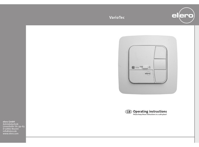 elero VarioTec operating instructions