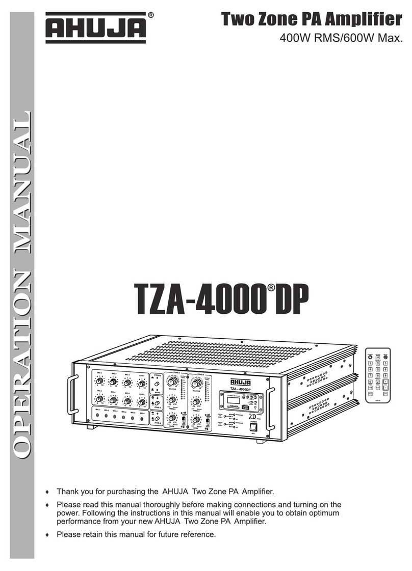 Ahuja TZA-4000 DP Operation manual