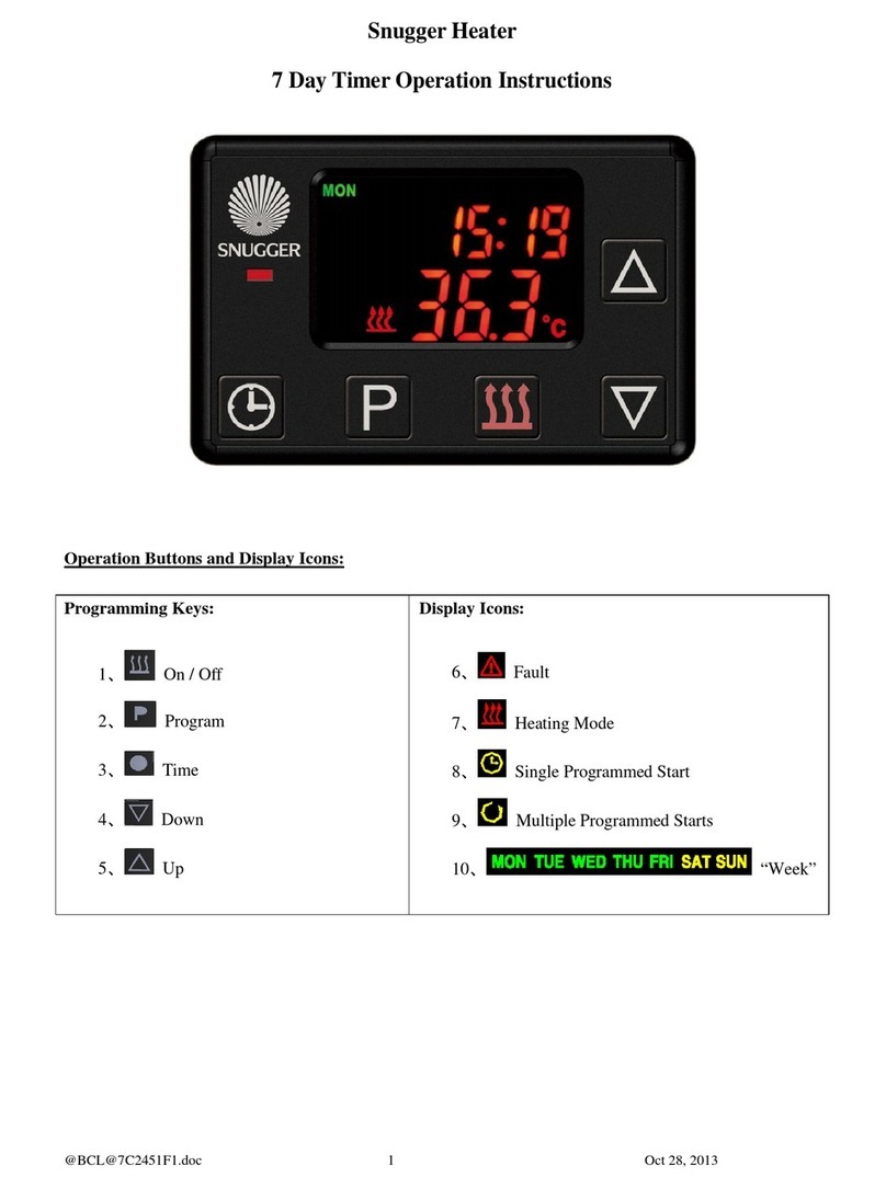 Snugger 7 Day Timer Operation manual Snugger 7 Day Timer Operation manual
