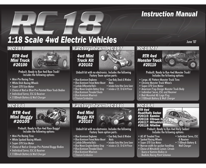 Associated Electrics RC18T instruction manual