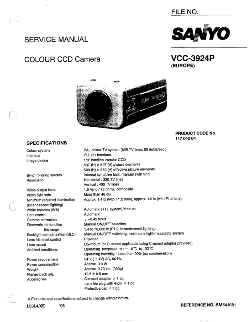 Sanyo VCC-3924P Service manual