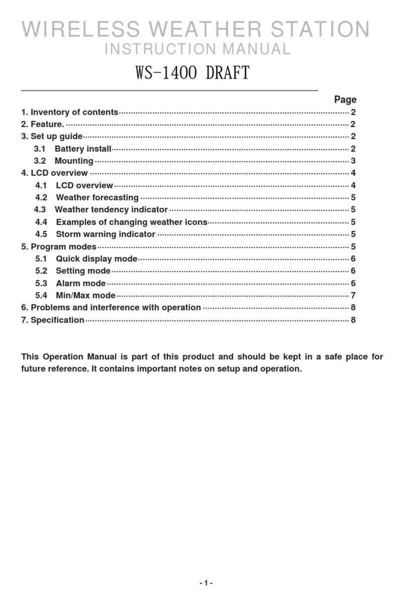 Oregon Scientific WS-1400 DRAFT instruction manual Oregon Scientific WS-1400 DRAFT instruction manual