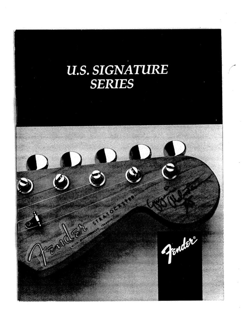 Fender U.S. Signature series User manual Fender U.S. Signature series User manual