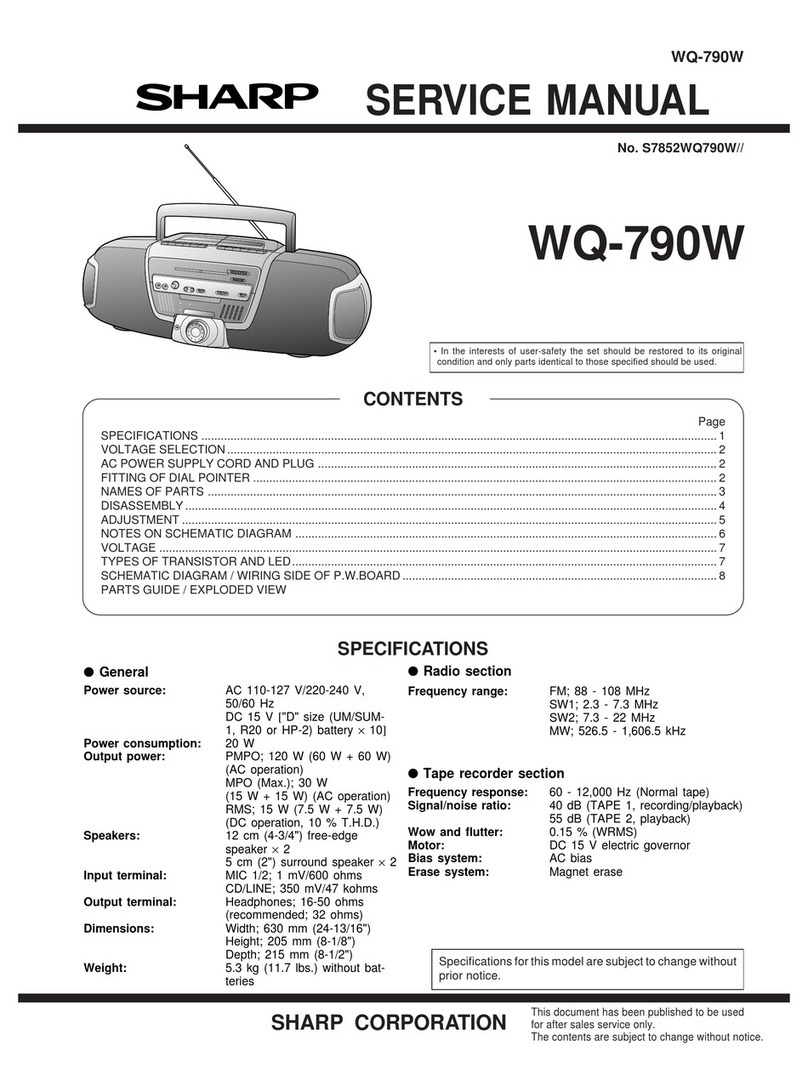 Sharp WQ-790W User manual