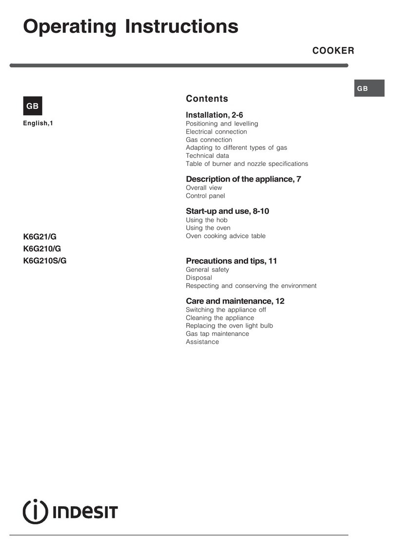 Indesit K6G21/G operating instructions