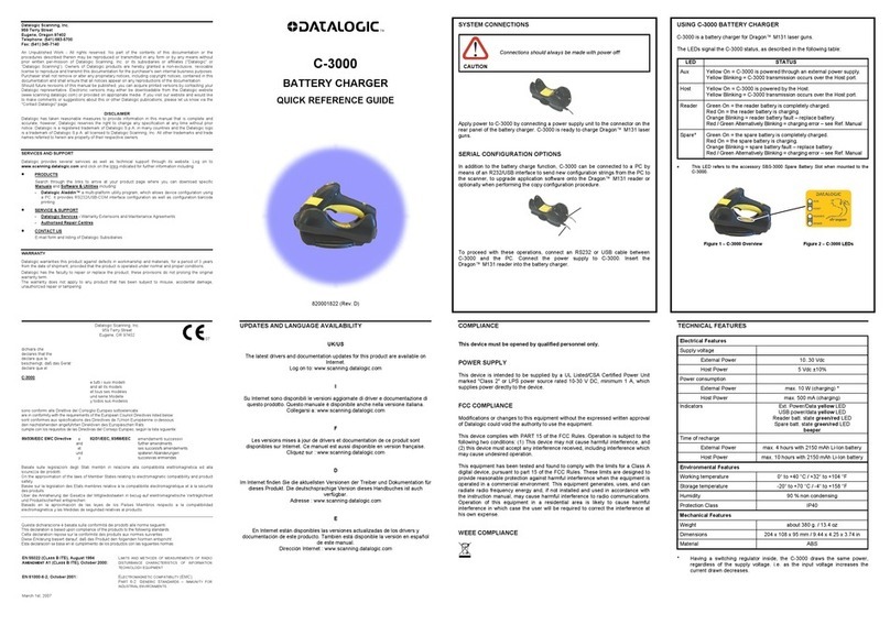 Datalogic C-3000 Quick reference guide