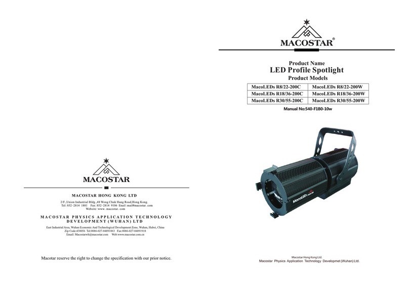 Macostar MacoLEDs R8/22-200C Operation manual Macostar MacoLEDs R8/22-200C Operation manual