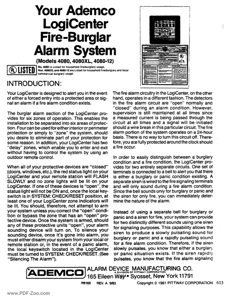 ADEMCO 4080 User manual