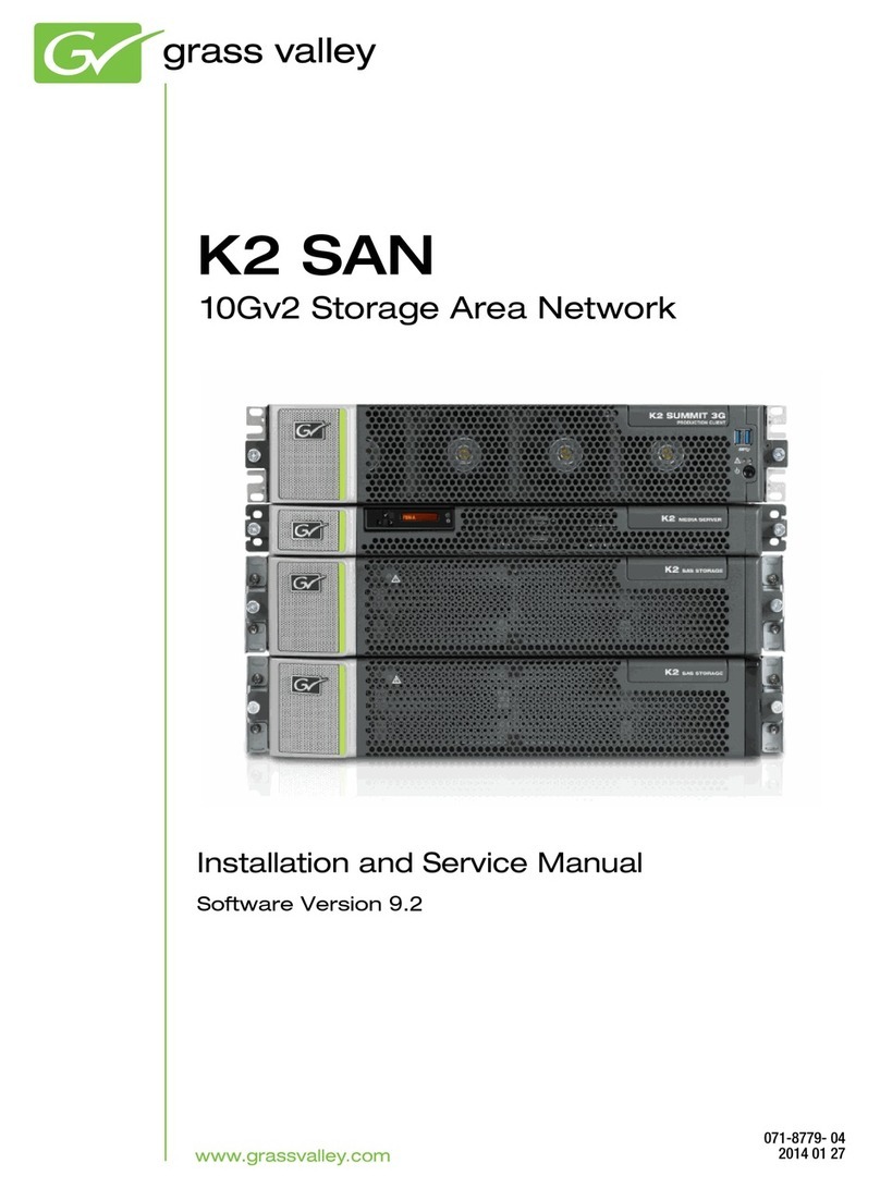 GRASS VALLEY K2 SAN Installation and service manual GRASS VALLEY K2 SAN Installation and service manual