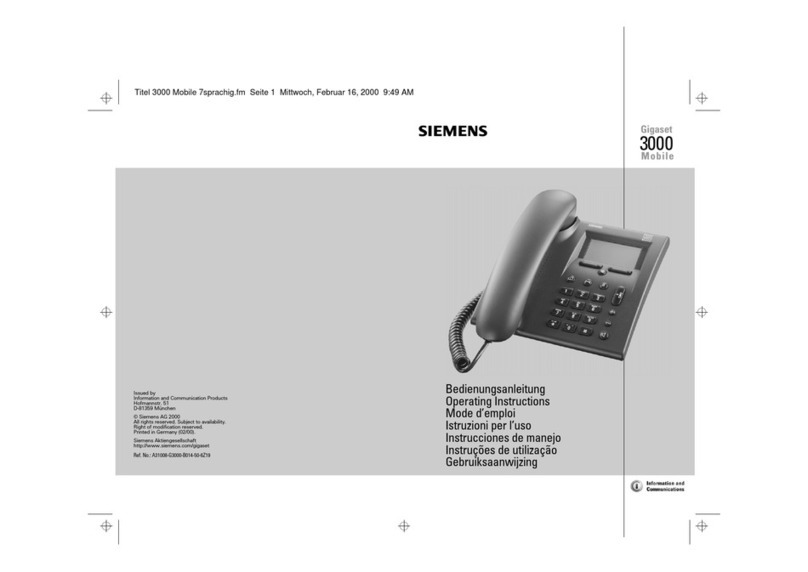 Siemens Gigaset 3000 Classic operating instructions