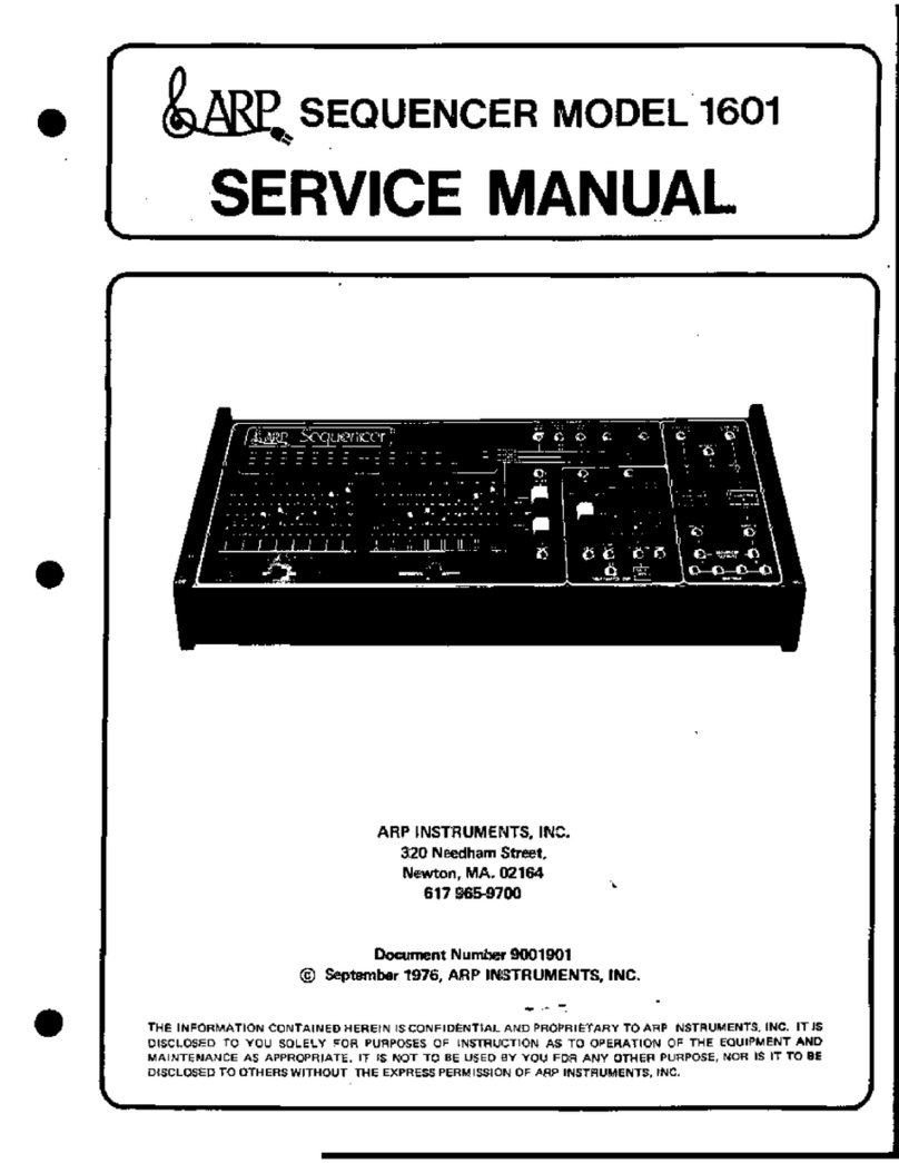 ARP Instruments 1601 User manual