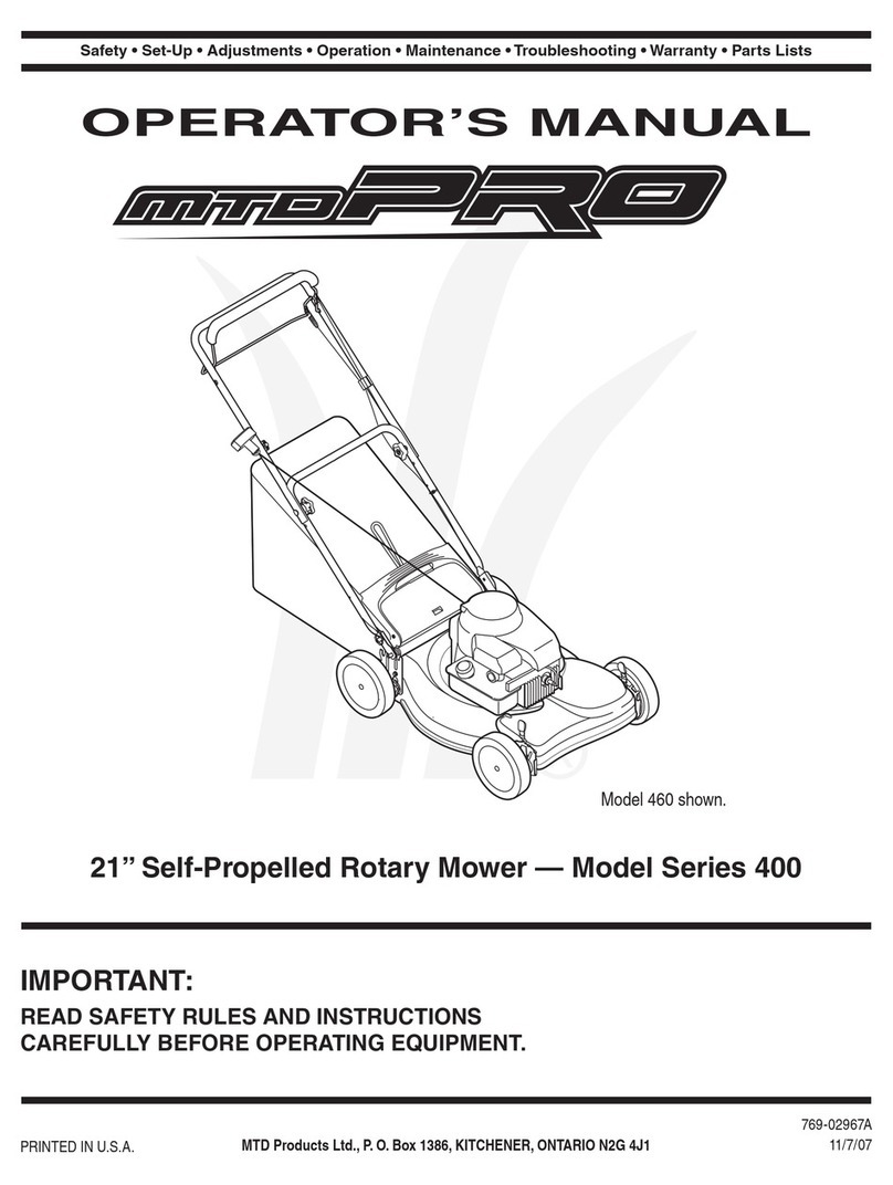 MTD Pro 400 series Operator's manual