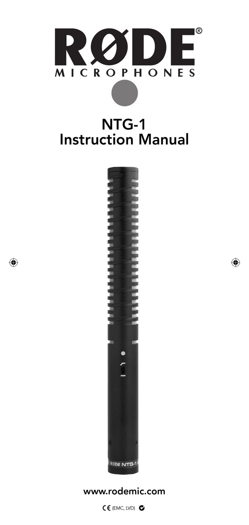 RODE Microphones NTG-1 instruction manual