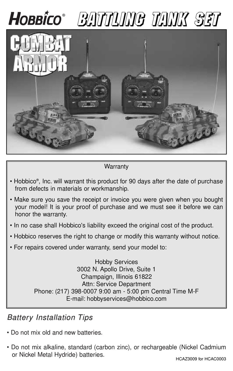 Hobbico Battling Tank Ser User manual