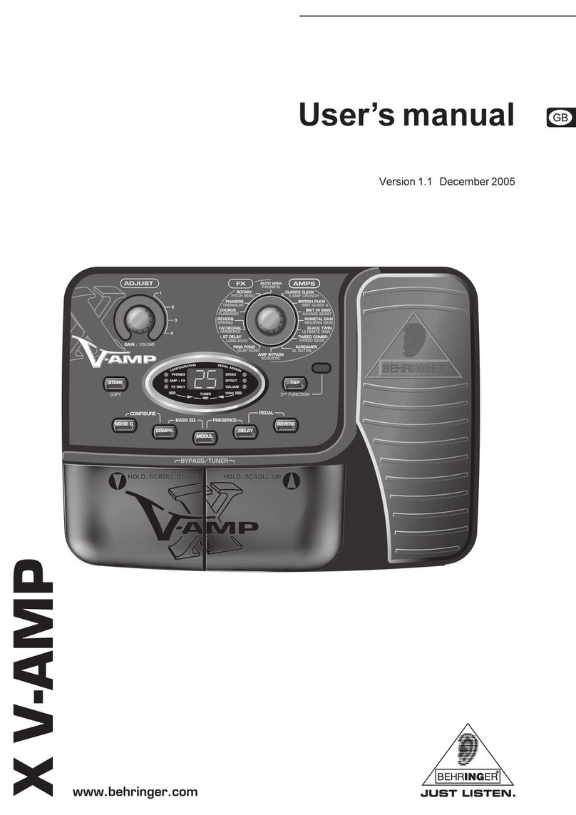 Behringer X V-AMP user manual Behringer X V-AMP user manual
