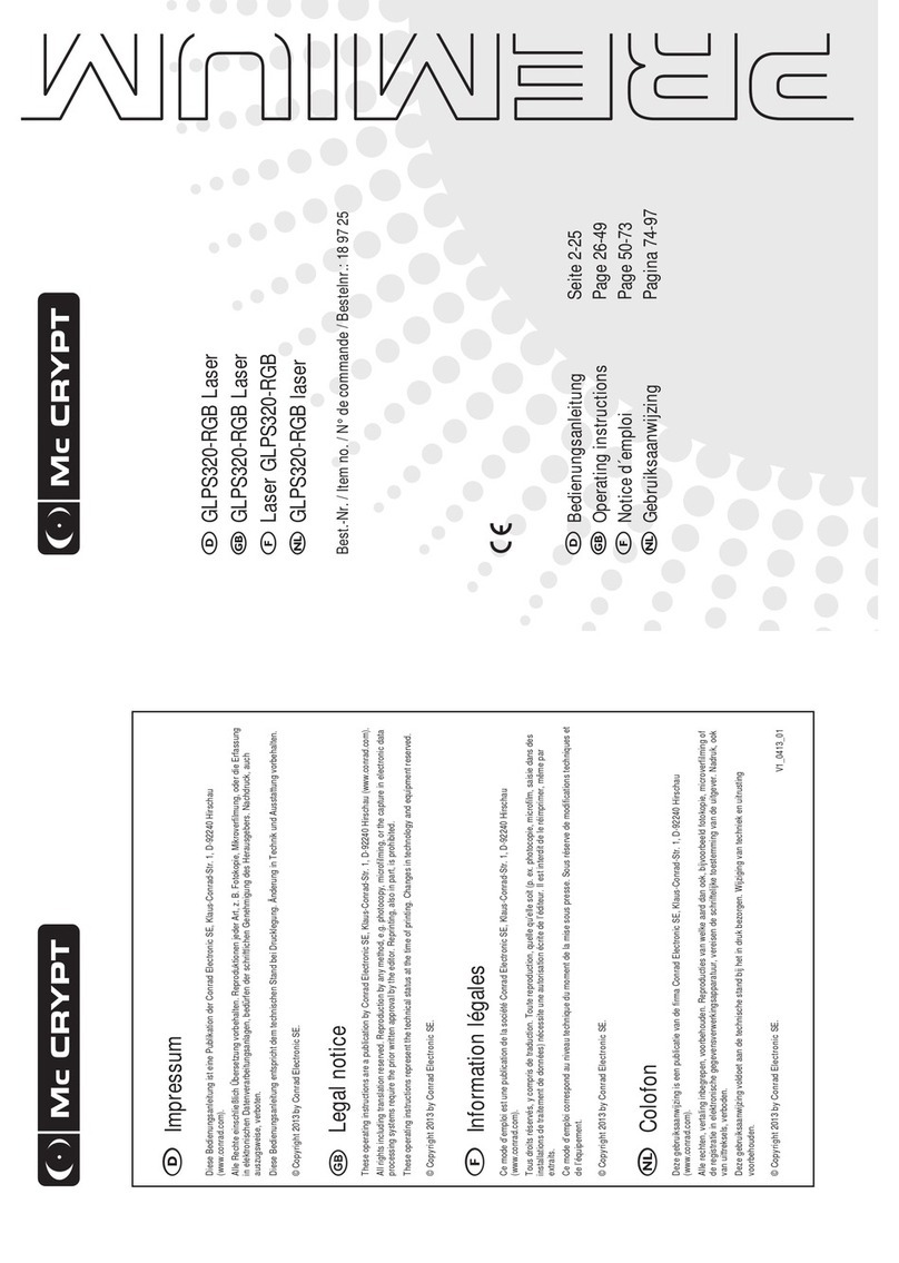 MC Crypt PREMIUM GLPS320-RGB Laser operating instructions