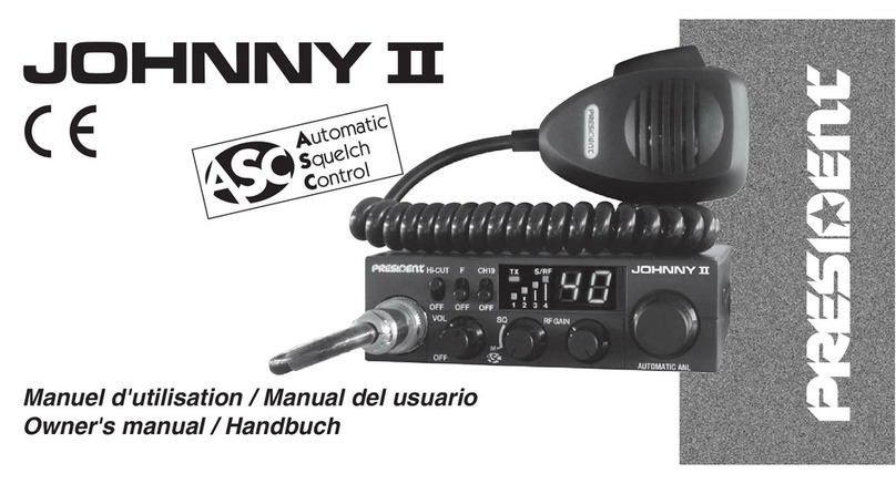PRESIDENT Johny II User manual
