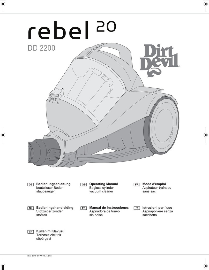 Dirt Devil Rebel 20 DD 2200 operating manual