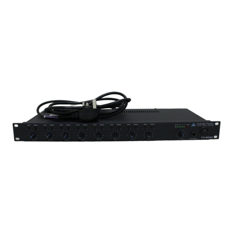 AUSTRALIAN MONITOR TX8000-2 User manual