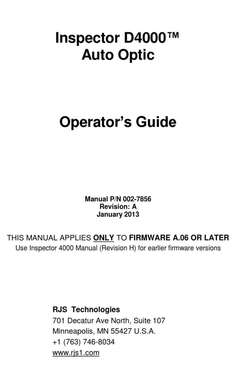 RJS Inspector D4000 Operator's manual