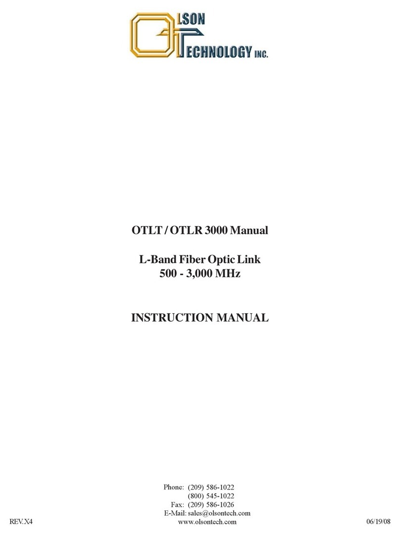 Olson Technology OTLT 3000 instruction manual Olson Technology OTLT 3000 instruction manual