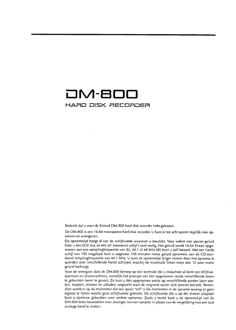 Roland DM-800 User manual