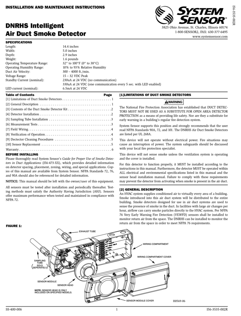 System Sensor DNRHS User manual System Sensor DNRHS User manual