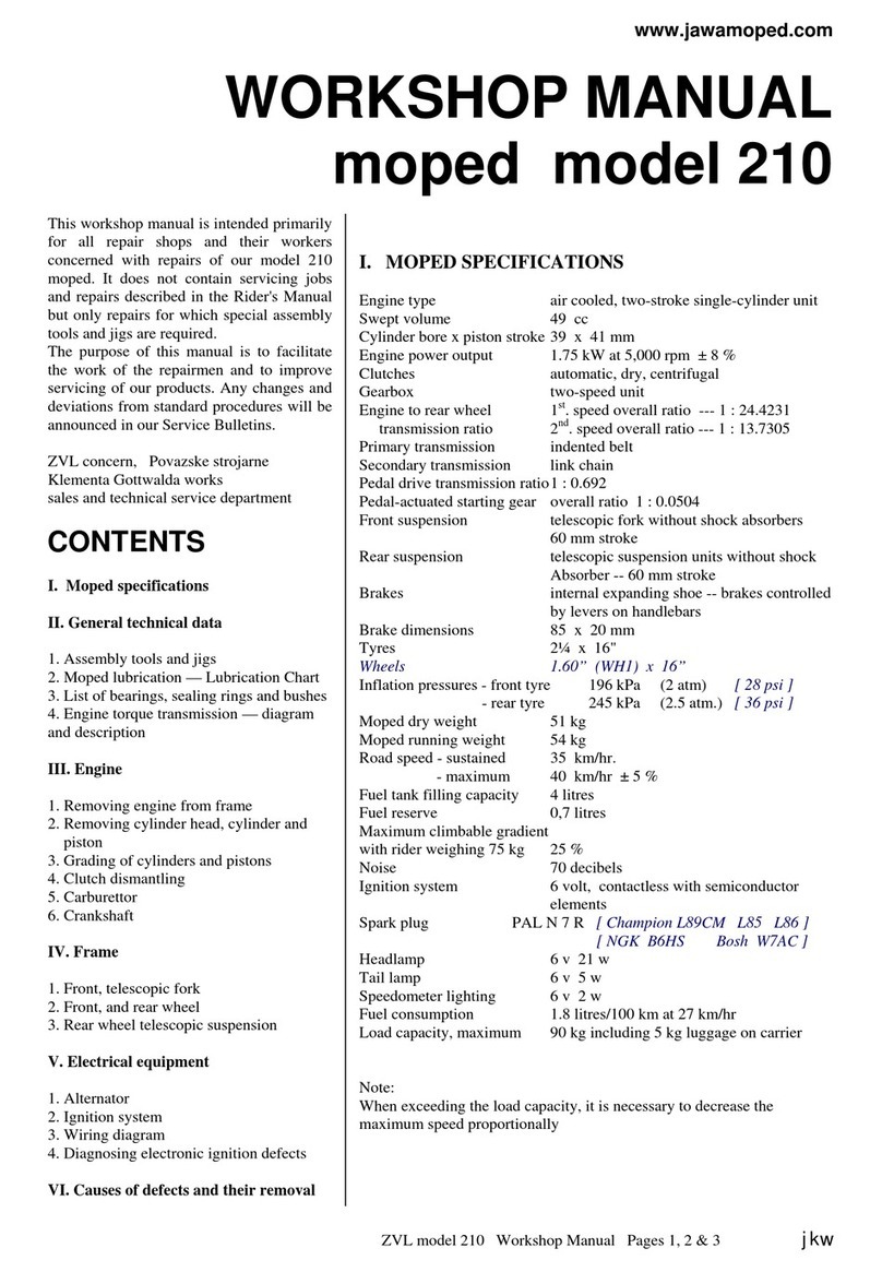 JAWA ZVL 210 User manual