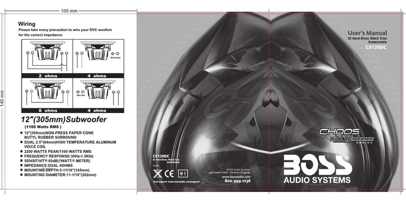 BOSSCO CX120DC user manual
